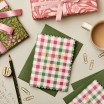 Wanderlust Paper Co. Pink & Green Gingham 'Thank You' Card