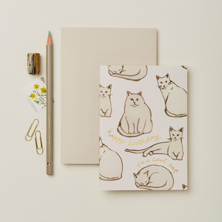 Wanderlust Paper Co. Feline 'Happy Birthday to a Cool Cat' Card