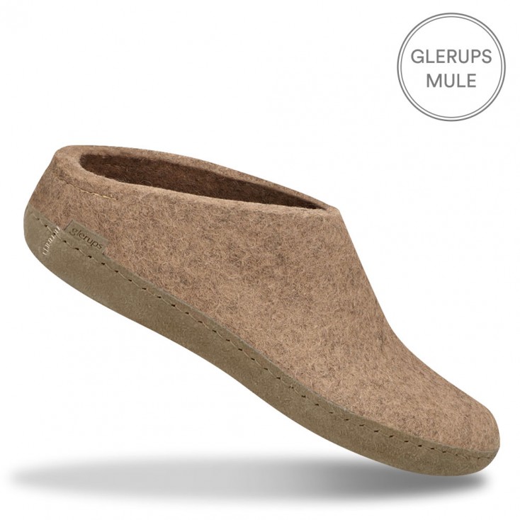 Glerups Felted Wool Mule - Sand