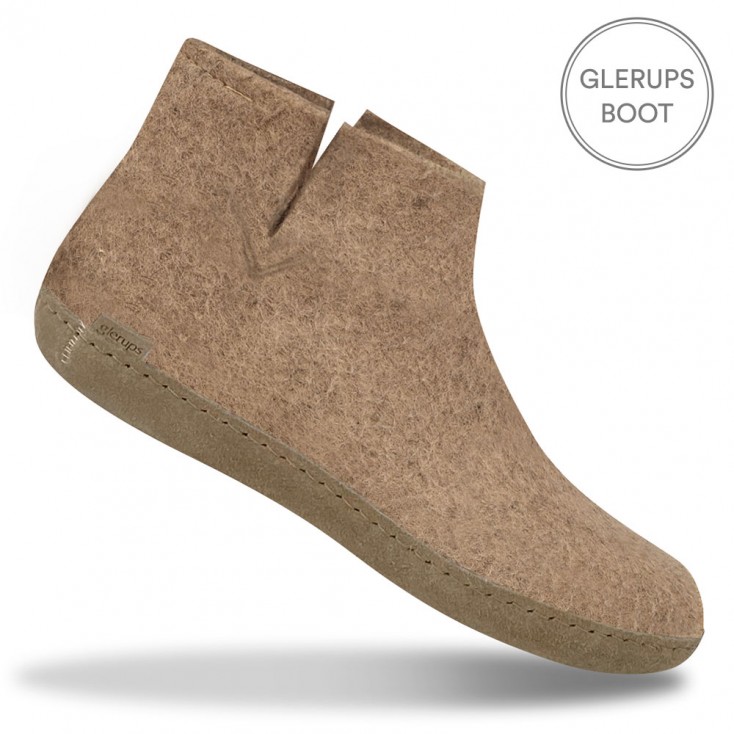 Glerups Felted Wool Boots - Sand