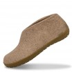 Glerups Felted Wool Rubber Sole Shoe - Sand