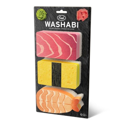 Fred Washabi Sushi Kitchen Sponges - Set of Three