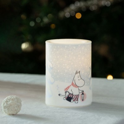Muurla Moomin LED Candle - Let It Snow 10 cm