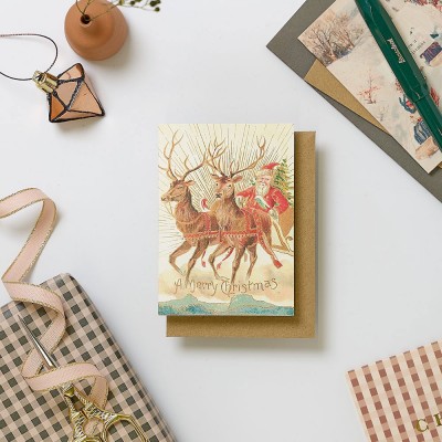 Katie Leamon Relove Sleigh Christmas Cards - Pack of 6
