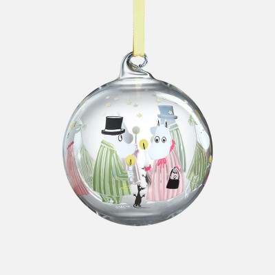 Muurla Moomin Glass Christmas Bauble - Pyjamas 9cm