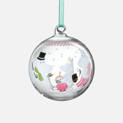 Muurla Moomin Glass Christmas Bauble - Festive Spirits Ø 9cm