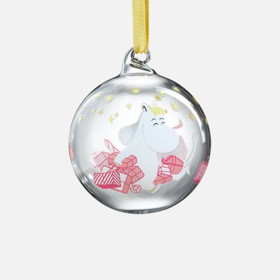 Muurla Moomin Glass Christmas Bauble - Gifts Ø 7cm