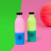 24Bottles Urban 500 ml Water Bottle - Reactive II Pink/Blue & Reactive I Yellow/Green