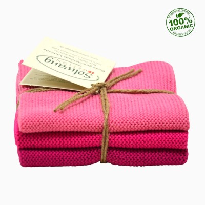 Solwang Cotton Dishcloths - Pink Trio